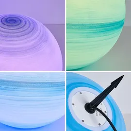 Eurotondisplay LED Gartenleuchte Kunststoff 60 cm inkl. Leuchtmittel RGB Dimmbar grau/weiß