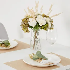 Homestyle4u Essgruppe mit 2 Stühlen Weiß Grau 2372,
