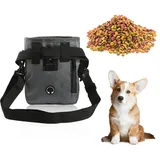 Leckerlitasche für Hunde, Futterbeutel Hundetraining, Snackbeutel Hund, Futterbeutel Hunde, Hunde Leckerlie Tasche, Tragbar Futterbeutel Hunde, für Spaziergänge,Hundetraining,Outdoor-Aktivitäten,Grau