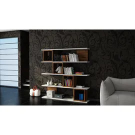 HANAH Home Bücherregal 120 x 19,5 x 120 cm Weiß