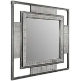 Massivmoebel24 Spiegel Mango 92x4x92 grau lackiert HEAVY INDUSTRY 154