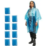 Relaxdays 100 x Regenponcho blau Hellblau