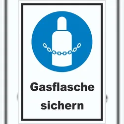 HB-Druck Gasflaschen sichern Aufkleber A7 (74x105mm)