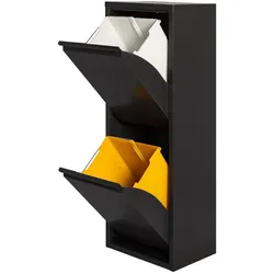 Wellhome WELL HOME Metall-Recycling-Schrank 2 Fächer in Schwarz