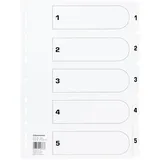 SOENNECKEN Register Mylar 1604 1-5 weiß