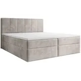 luxusbetten24 Boxspringbett Aurelia Cord mit Stauraum Beige - 180x200 - inkl. Topper - Luxusbetten24 - 2 Jahre Gewährleistung - mind. 14 Tage Rückgaberecht - Beige - 180x200