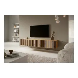 Selsey Telire TV-Lowboard 175 cm Wotan Eiche Schwarz MDF