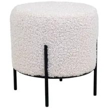House Nordic Pouf Alford Polyester 36 x 37 x 36 cm Weiß