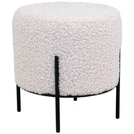 House Nordic Pouf Alford Polyester 36 x 37 x 36 cm Weiß