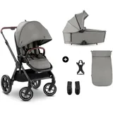 hauck Kombi-Kinderwagen Comfort N Care Air«, Set (mit Luftreifen) - inkl. Babywanne, Sportsitz, Beindecke und Getränkehalter - Dark Grey