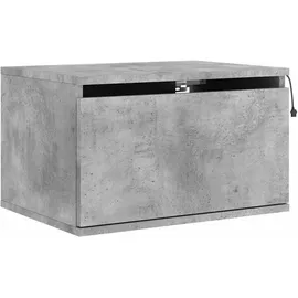 vidaXL Wand-Nachttische mit LED-Leuchten 2 Stk. Betongrau