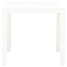 vidaXL Gartentisch Weiß 78x78x72 cm Kunststoff