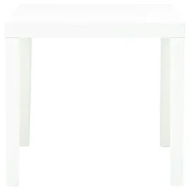 vidaXL Gartentisch Weiß 78x78x72 cm Kunststoff