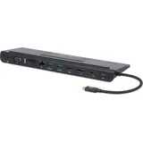 Manhattan USB-C 11-in1-Dockingstation - Schwarz