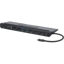 Manhattan USB-C 11-in1-Dockingstation - Schwarz