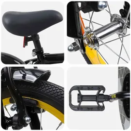 vidaXL Kinderfahrrad 16 Zoll schwarz