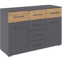 Rauch Kombikommode 120 x 81 x 42 cm Grau / Eiche