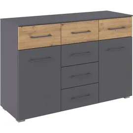 Rauch Kombikommode 120 x 81 x 42 cm Grau / Eiche