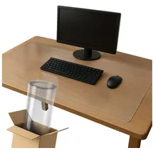 Tulup Schreibtischunterlage Transparente Schreibtischmatte,Tischmatte PVC,Schreibtisch Schutzfolie 140 cm x 80 cm