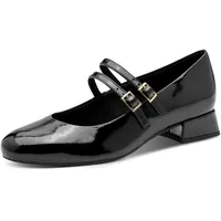 Marco Tozzi Damen Mary Janes mit Riemen Kleiner Absatz, Schwarz (Black patent), 40 EU