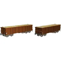 PIKO H0 58235 H0 2er-Set Offener Güterwagen Eaos DB AG VI mit Holzladung DB-AG Mit Holzladung der