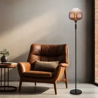 GLOBO Stehleuchte Standlampe Wohnzimmerleuchte Glas kupfer BigLight