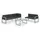 vidaXL Garten-Lounge-Set 3-tlg. schwarz 44448