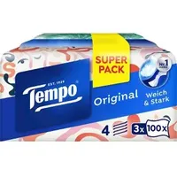 Tempo Taschentücher Box 4-lagig 3 x 100 St.