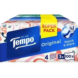 Tempo Taschentücher Box 4-lagig 3 x 100 St.