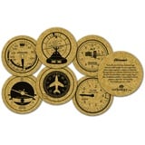 Corkology 445 Aviation Cork Coaster Set Korkuntersetzer, Kork