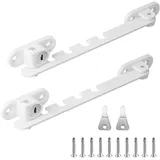 GmwyCzV 2 Stück Fensterfeststeller, 18cm Edelstahl Kippfenster Feststeller, Fensterstopper Kippfenster, Fenster Offenhalter, Kippschutz Fenster Katze, zum Einstellen der Fensteröffnung(Weiß)