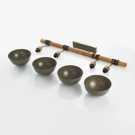 LINDBY Durbis 4-flg. 116 cm Holz grau