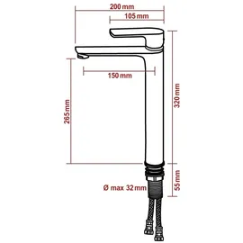Bernstein 4025CB Waschtischarmatur Schwarz Matt