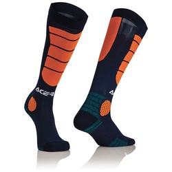 Acerbis Motocross Impact Socken, blau-orange, Größe 2XL für Männer