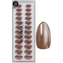doonails ltd DOONAILS Glazed Chocolate Short Almond Soft Gel Press Ons - braun