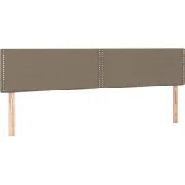vidaXL Boxspringbett mit Matratze & LED Taupe 180x200 cm Stoff