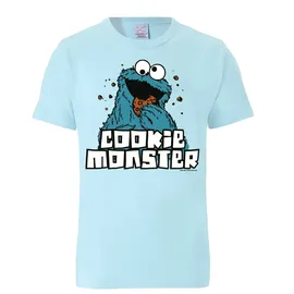 LOGOSHIRT T-Shirt "Sesamstrasse - Krümelmonster", Herren, Gr. M, blau, 100% Baumwolle, bedruckt, normal, Rundhals, Shirts T-Shirt, mit coolem Print