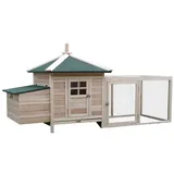 PawHut Hühnerstall BxHxT: 76 x 97 cm Massivholz - braun