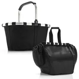 reisenthel Carrybag Einkaufskorb Einkaufstasche Easybag Shoppingtasche Korb Falttasche Einkaufskorb Picknickkorb Shoppingbag Klappkorb (black)