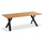 Niehoff Tisch Noah X-Gestell anthrazit - 160 x 95 cm Teak gebürstet
