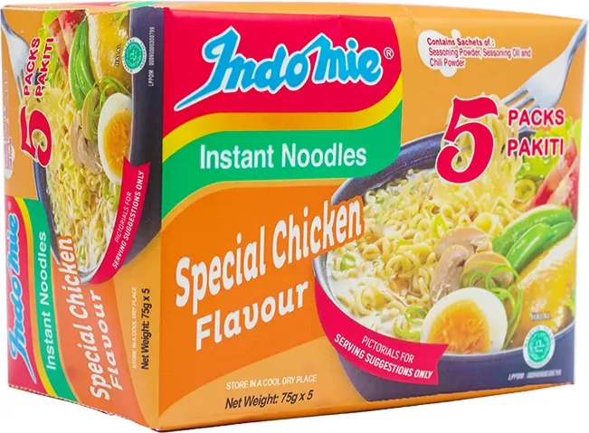 Indomie Instantnudeln Spezielles Huhn 5x75g (EU) Spezieller Hühnergeschmack 5 Packungen