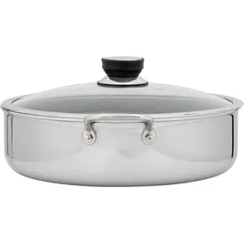 hensslers Servierpfanne »HENSSLERS Servierpfanne & Bräter inkl. Glasdeckel« Edelstahl Ø: 32.0