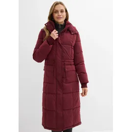 bonprix Wintermantel mit seitlichen Reißverschlüssen, rot, Gr.40, Langer Wintermantel mit Kapuze