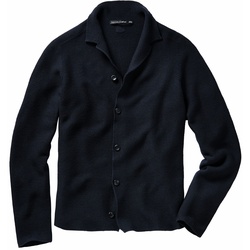 hannes roether Herren Cardigans Regular Fit Blau einfarbig - S