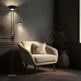 Deckenfluter Stehlampe Stehleuchte LED Leselampe dimmbar Wohnzimmerlampe H 180cm
