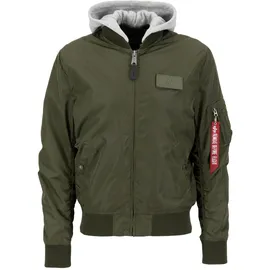 Alpha Industries MA-1 TT Hood Fliegerjacke dark green, - S