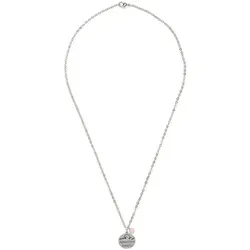 Gemshine Kette mit Anhänger 'ADVENTURE AVAITS ROSENQUARZ' Ketten   Grau Damen 