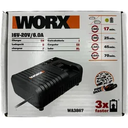 WORX WA3867 Akku Ladestation – Akku Schnell-Ladegerät - universal für WORX Po...