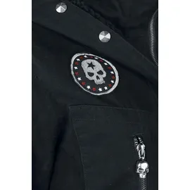 Rock Rebel by EMP Damen schwarze Winterjacke mit Nietendetails S - S