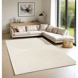Teppich »Elisa«, rechteckig, 12 mm Höhe, moderner Wohnzimmer Teppich weicher Flor, 99971426-0 Creme 12 mm